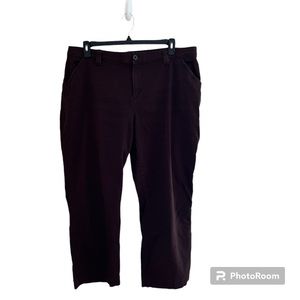 🟤LEE: Women’s size 20W petite, brown straight pants w/pockets, preowned🟤